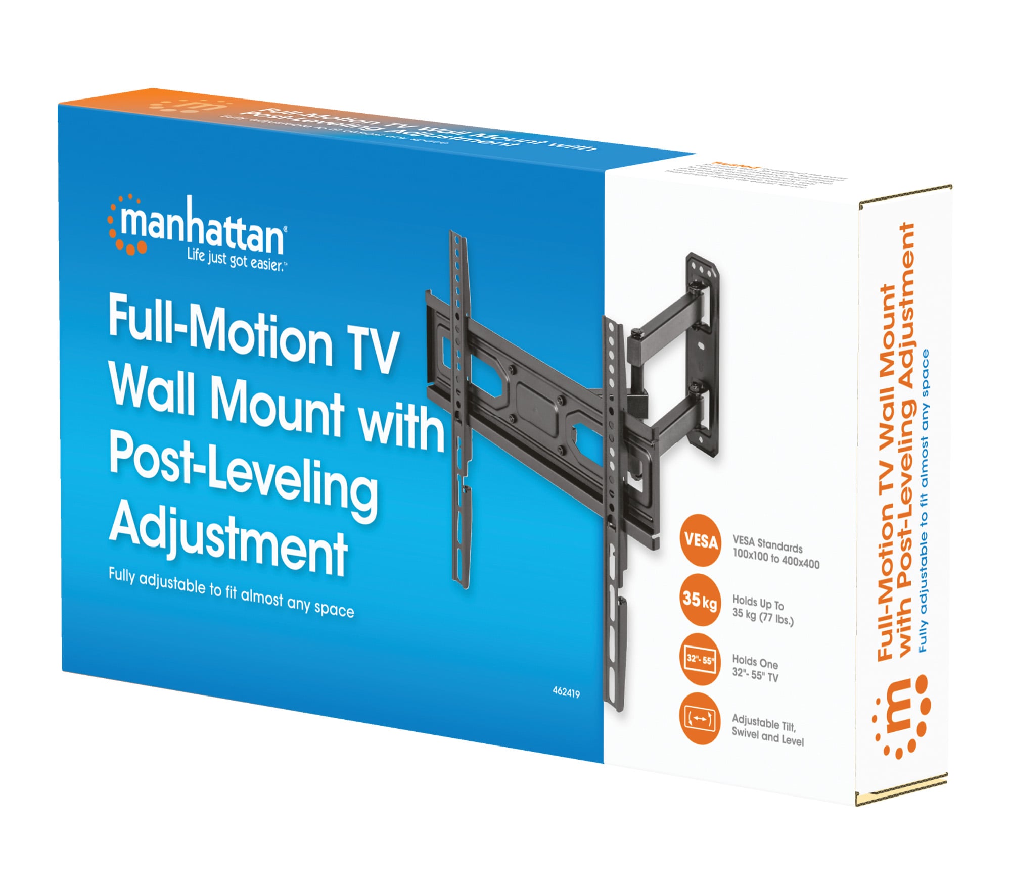 Staffa a Muro per TV LED LCD 32-55'' Full Motion - Manhattan ICA-PLB 320M2