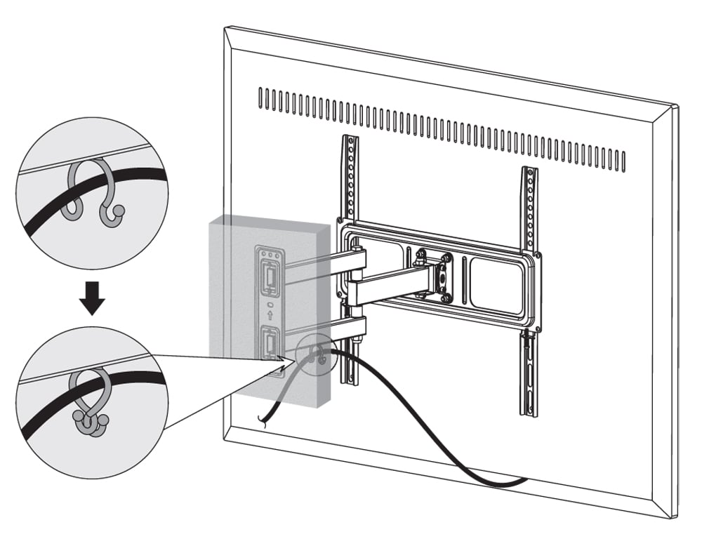Supporto a Muro per TV LED LCD 32-55'' Full-Motion - Techly ICA-PLB 320MT