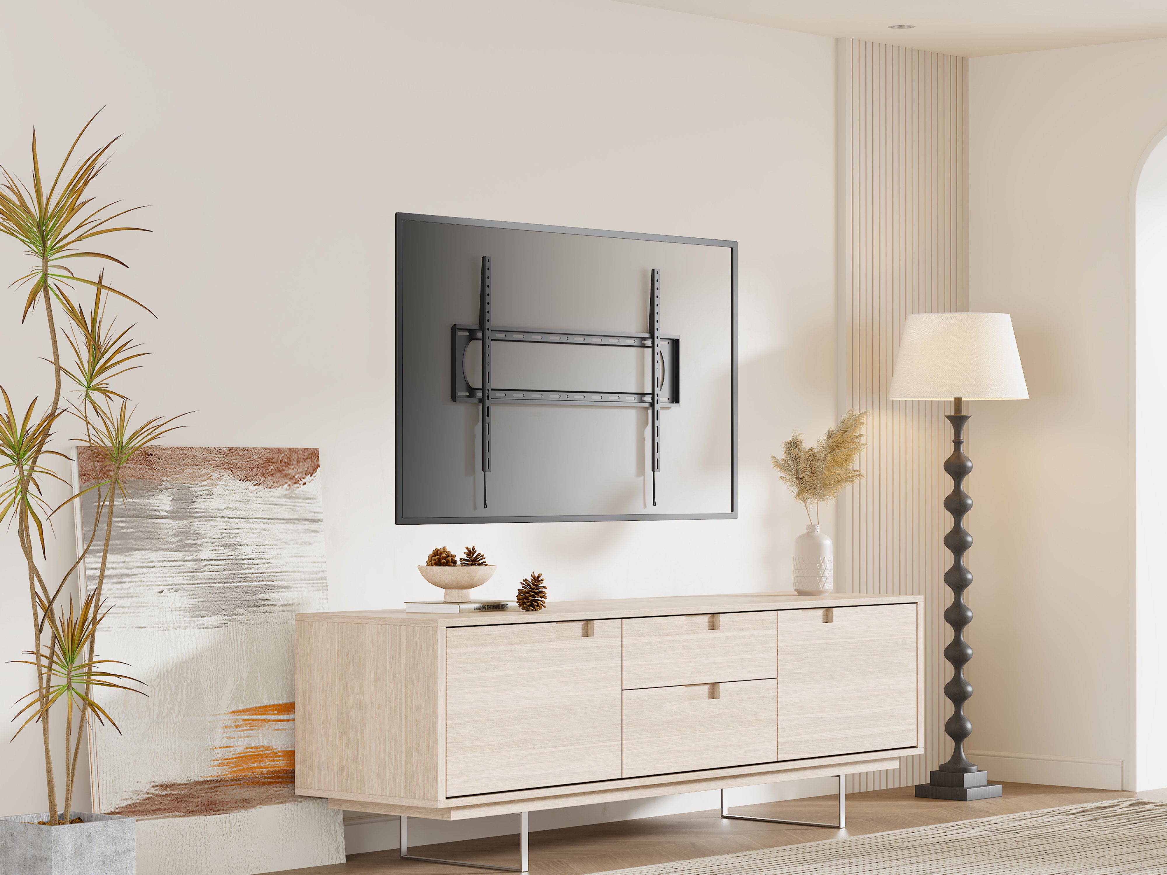 Staffa a Muro Fissa Slim TV LED LCD 60-120'' - Techly ICA-PLB 369F