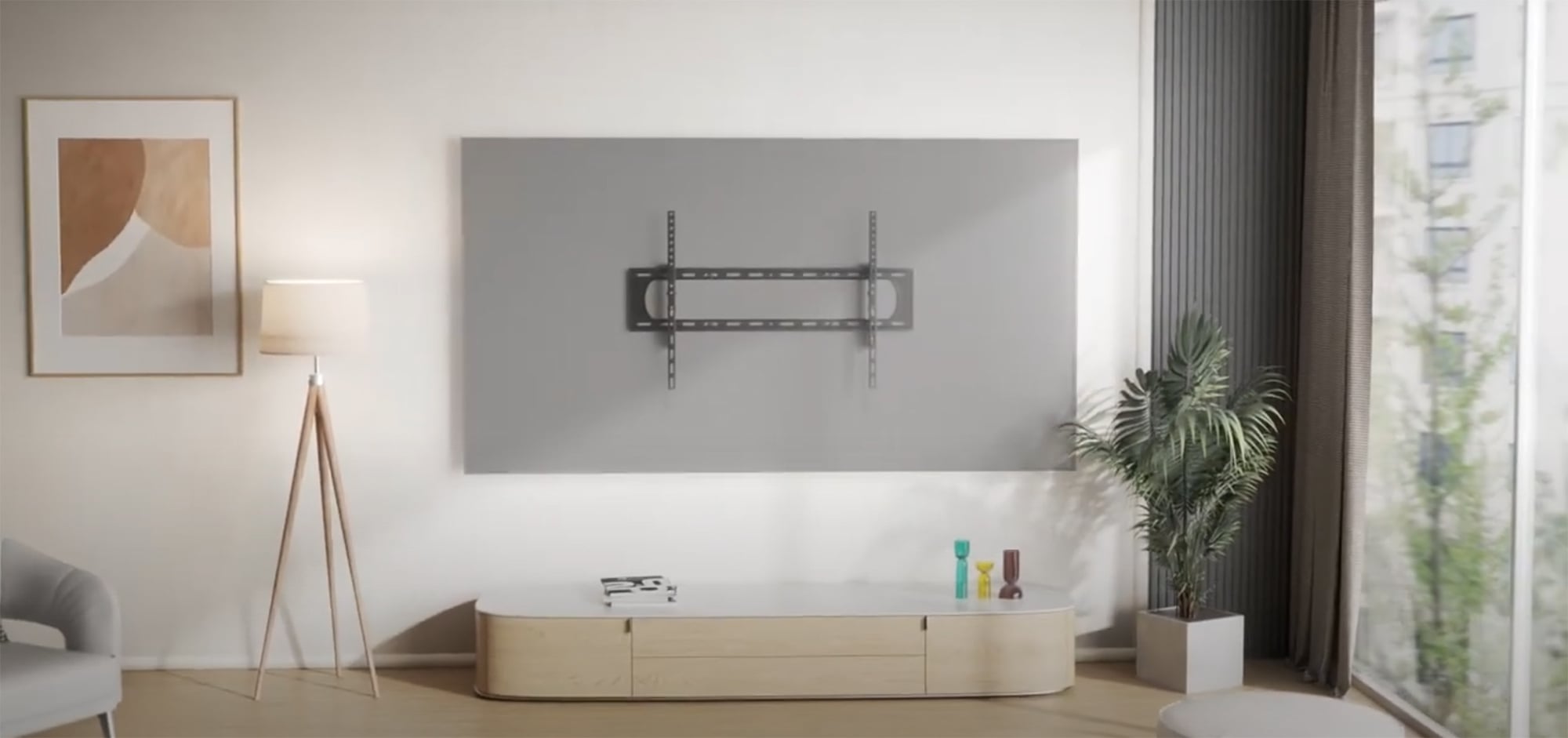 Staffa a Muro Fissa Slim TV LED LCD 60-120'' - Techly ICA-PLB 369F