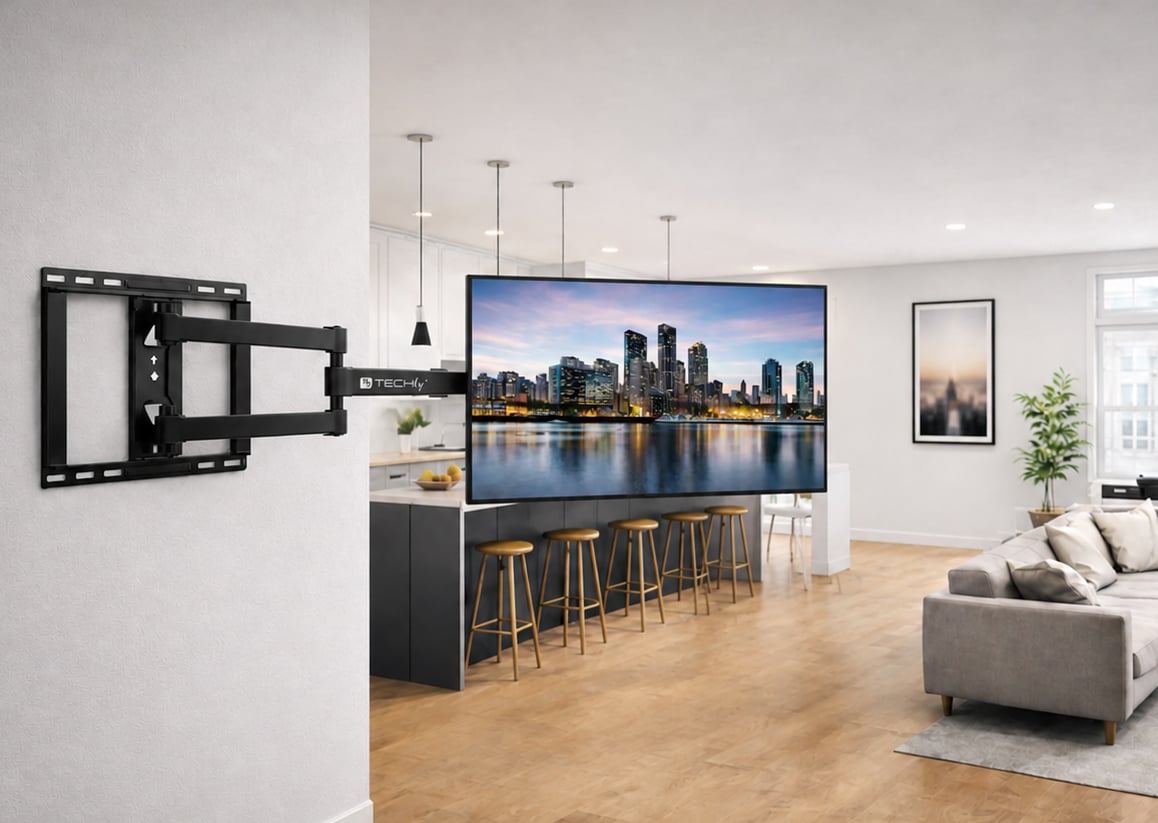 Supporto Universale da Parete Extra Long Full Motion per TV 32-75'' - Techly ICA-PLB 371