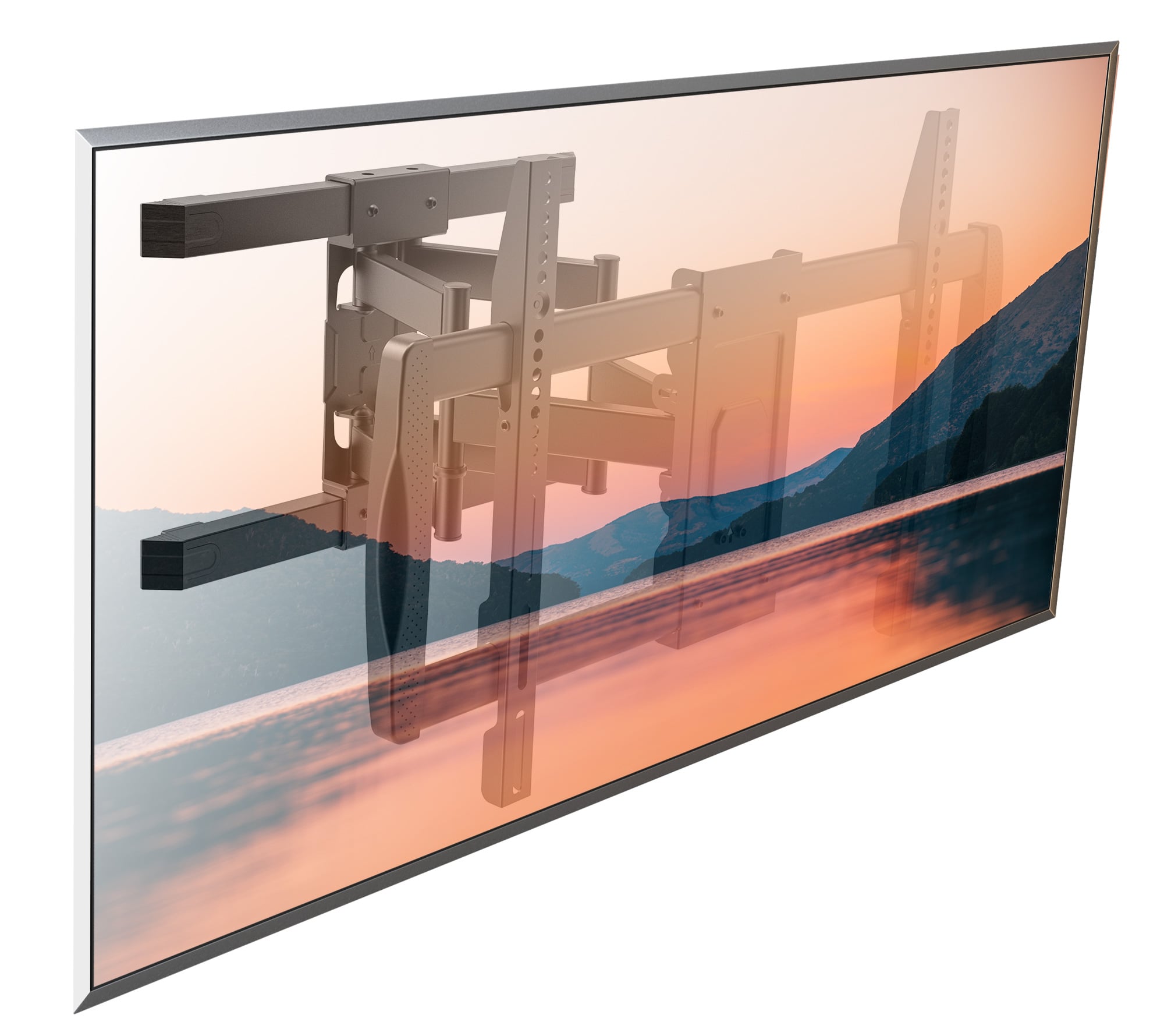 Staffa a Muro con Doppio Braccio per TV LCD 42-75'' Full-Motion - Techly ICA-PLB 473