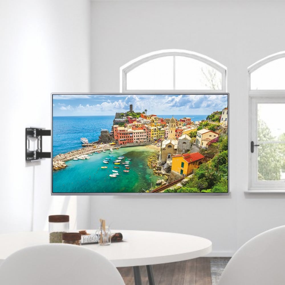 Staffa a Muro Braccio Estensibile fino a 1015 mm per LCD 43-80'' Nero - Techly ICA-PLB 490