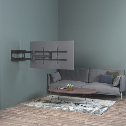 Staffa a Muro Braccio Estensibile fino a 1015 mm per LCD 43-80'' Nero - Techly ICA-PLB 490