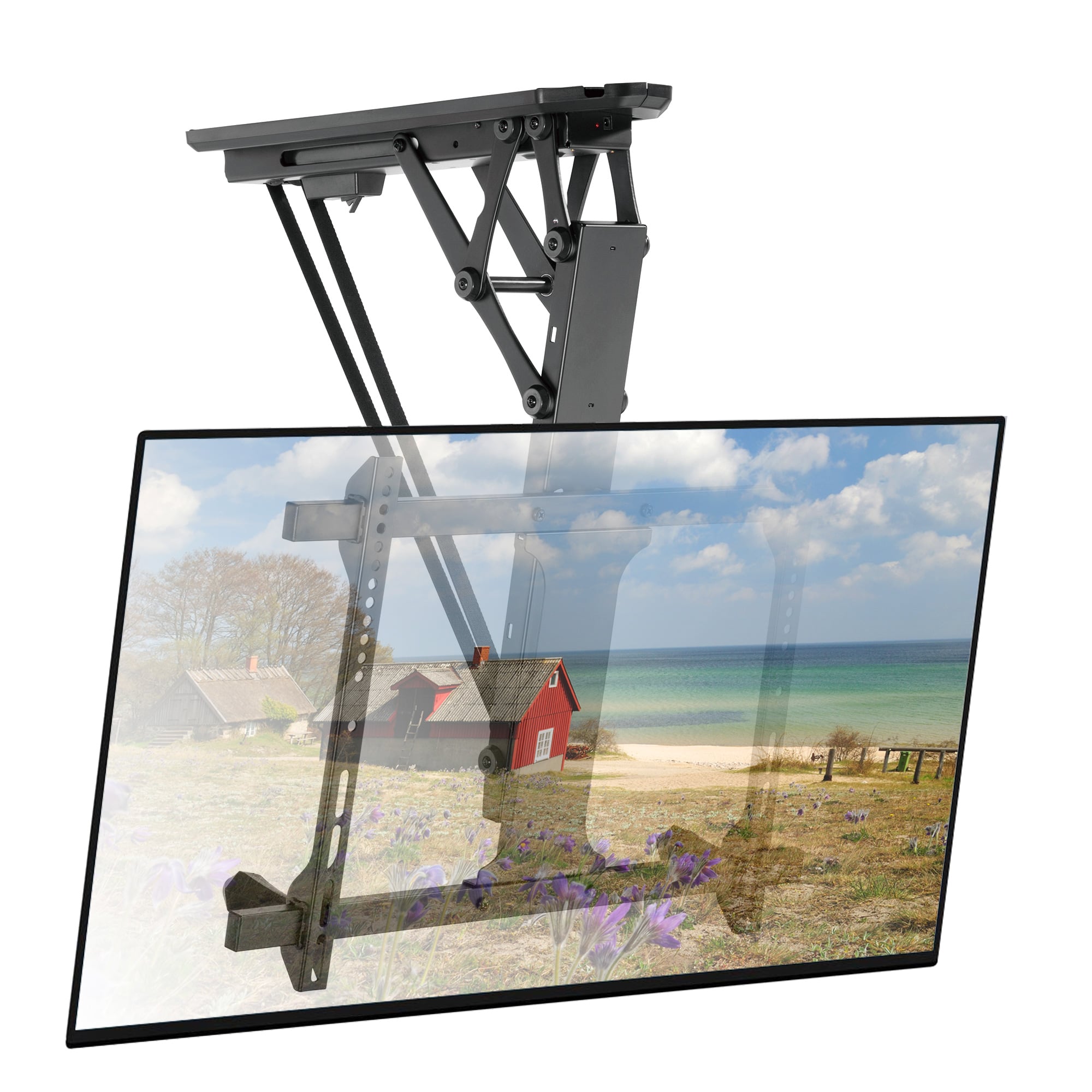 Supporto TV Motorizzato da Soffitto Inclinabile Integrazione Smart Home per TV da 32 a 70'' - Techly ICA-PLB 546M