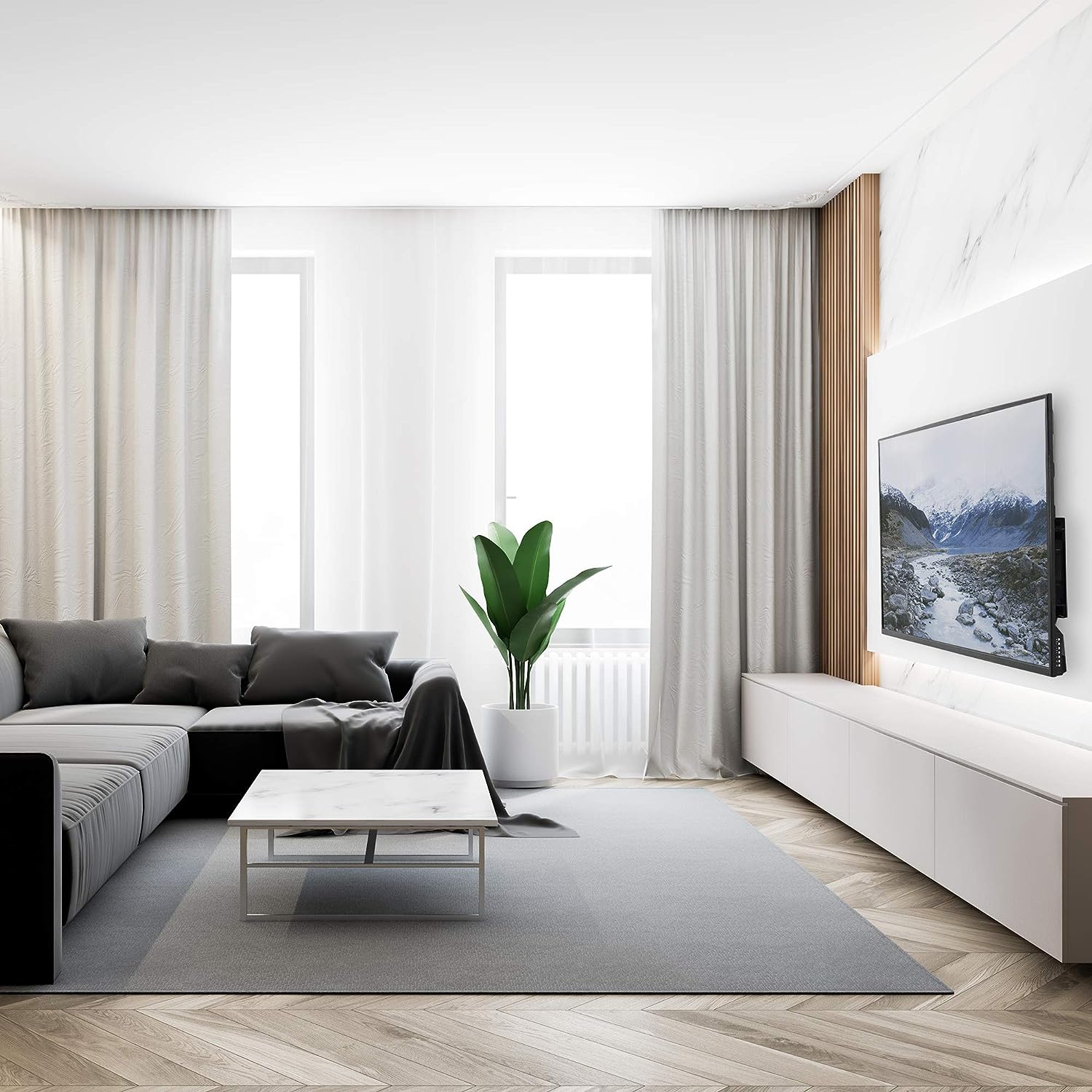 Supporto a Muro Extra Long Full Motion per TV 42-80'' - Techly ICA-PLB 721