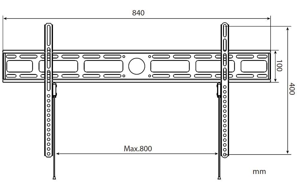 Supporto a Muro per TV LED LCD 42-80'' Ultra Slim fisso H400mm - Techly ICA-PLB 840