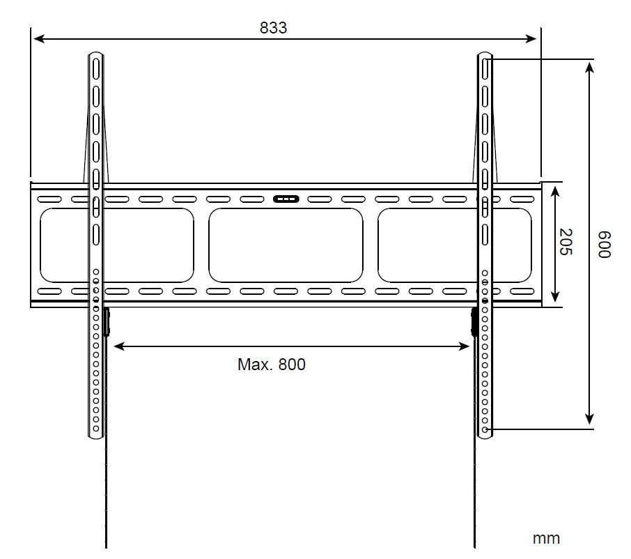 Supporto a Muro per TV LED LCD 42-80'' Ultra Slim fisso H600mm - Techly ICA-PLB 860