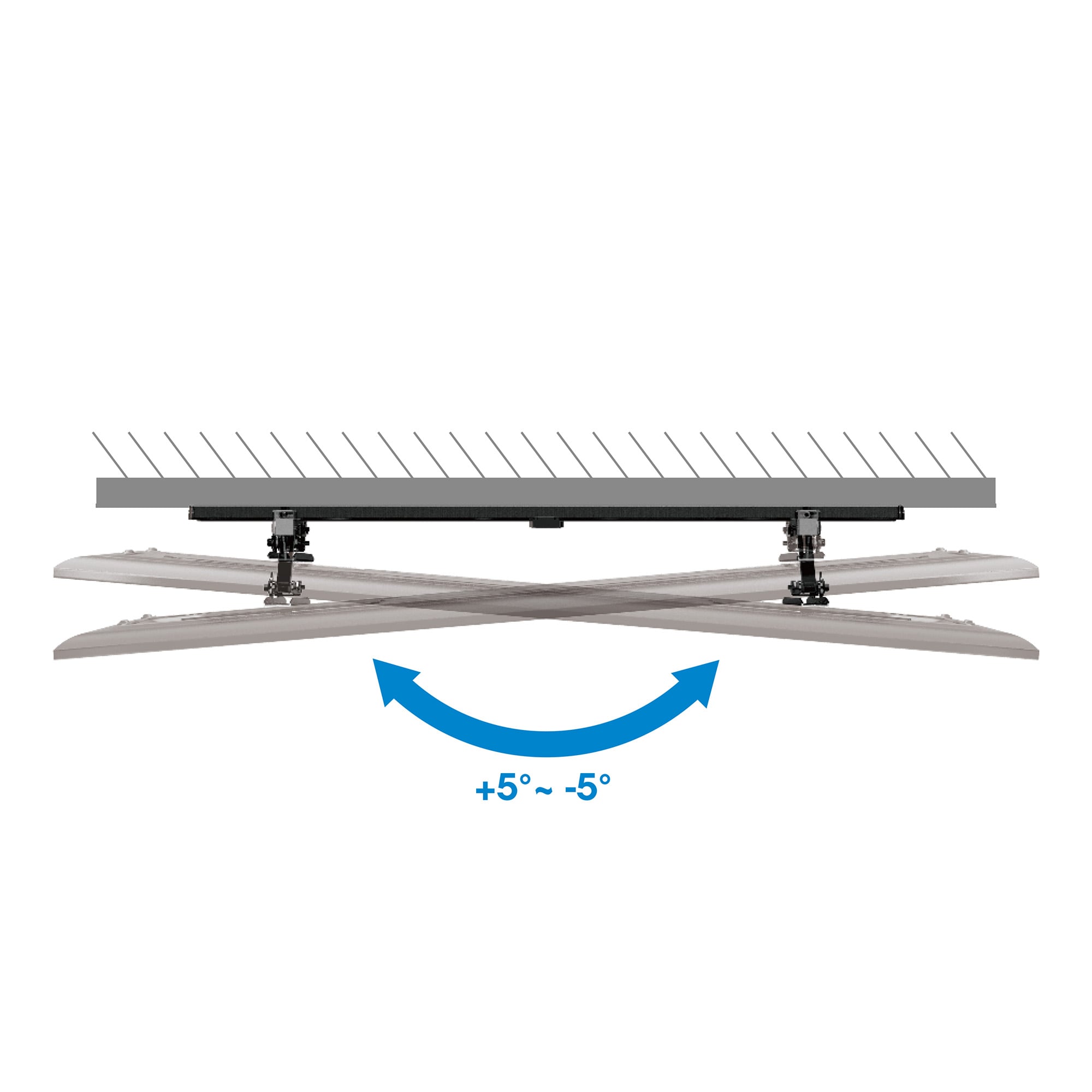 Staffa a Muro per TV 43-90'' Inclinabile Antifurto ed Estensibile - Manhattan ICA-PLB 863MH