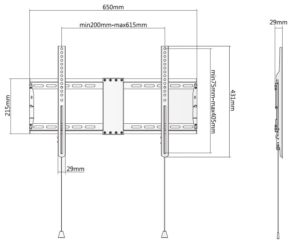 Staffa a Muro Fissa TV LED LCD 37-80'' - Techly ICA-PLB 946F