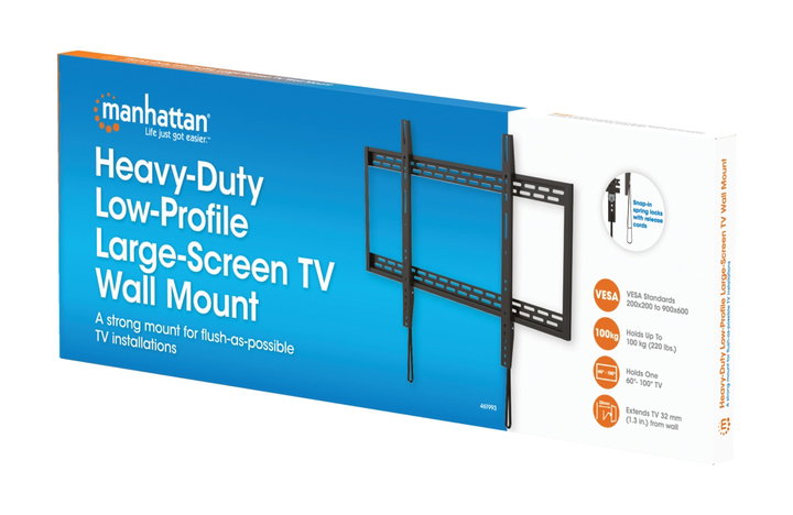 Wall bracket Slim Fixed LCD TV 60 - 100 " - Manhattan ICA-PLB 993 MH