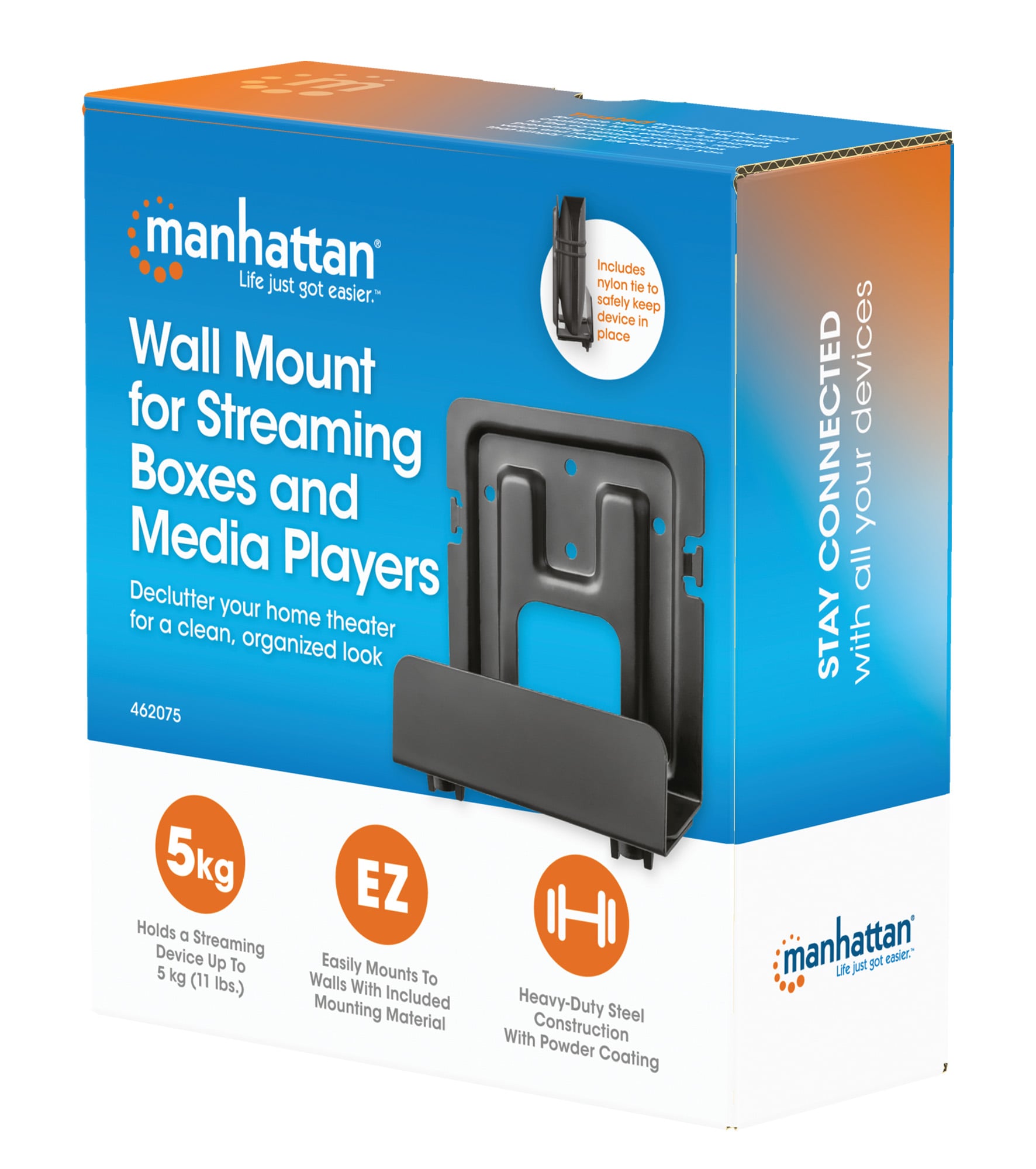 Streaming and Media Player Box Wall Support - Manhattan ICA-PLB MEDIA- 01