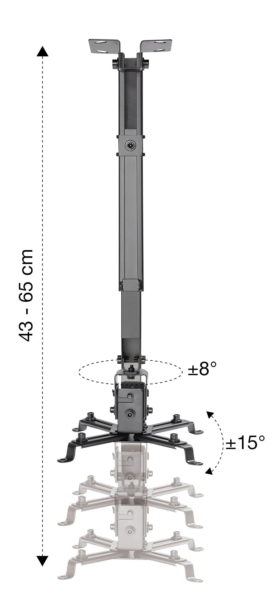 Universal Bracket Wall-Suffering for Headlamps Extension 43 - 65 cm - Manhattan ICA-PM 16 B