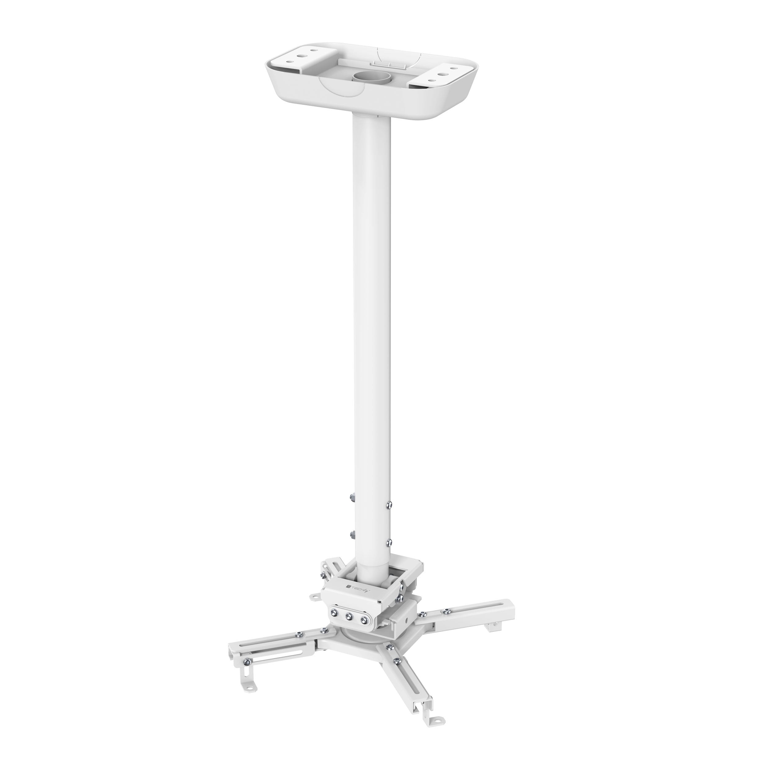 Supporto Universale a Soffitto per Proiettori Estensione 735-1135 mm Bianco - Techly ICA-PM 20L