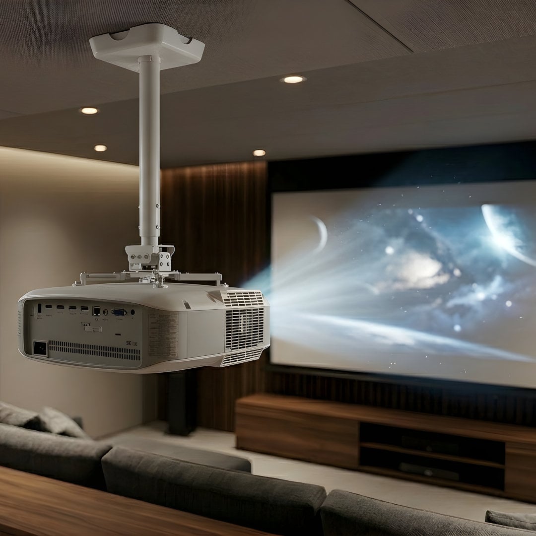 Supporto Universale a Soffitto per Proiettori Estensione 735-1135 mm Bianco - Techly ICA-PM 20L