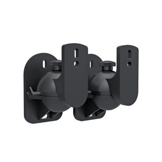 Couple of Universal Wall Speakers Brackets Adjustable Black - Techly ICA-SP SS 28
