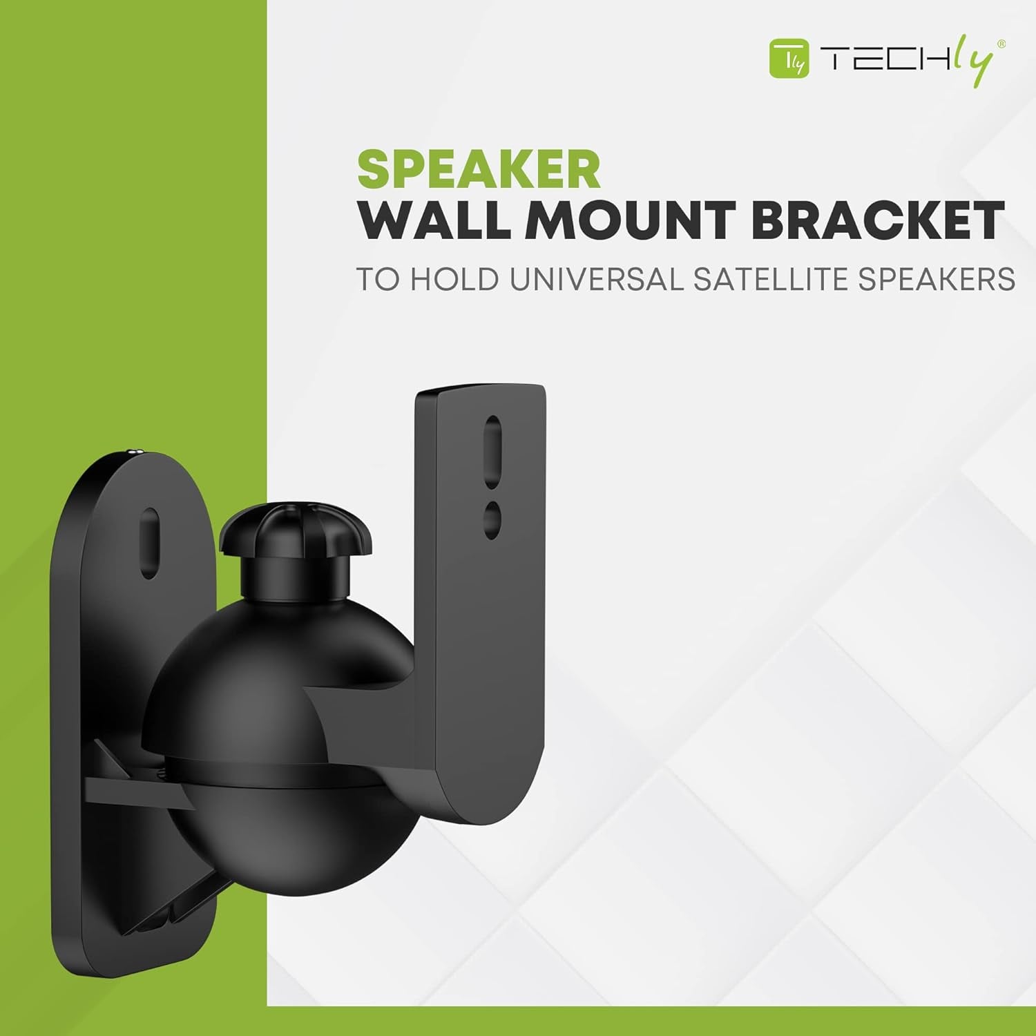 Coppia Staffe Speakers a Parete Universali Regolabili - Techly ICA-SP SS28