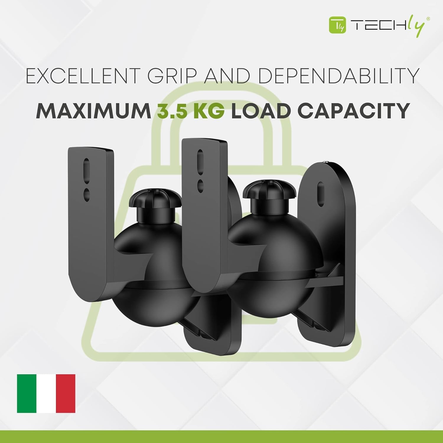 Coppia Staffe Speakers a Parete Universali Regolabili - Techly ICA-SP SS28