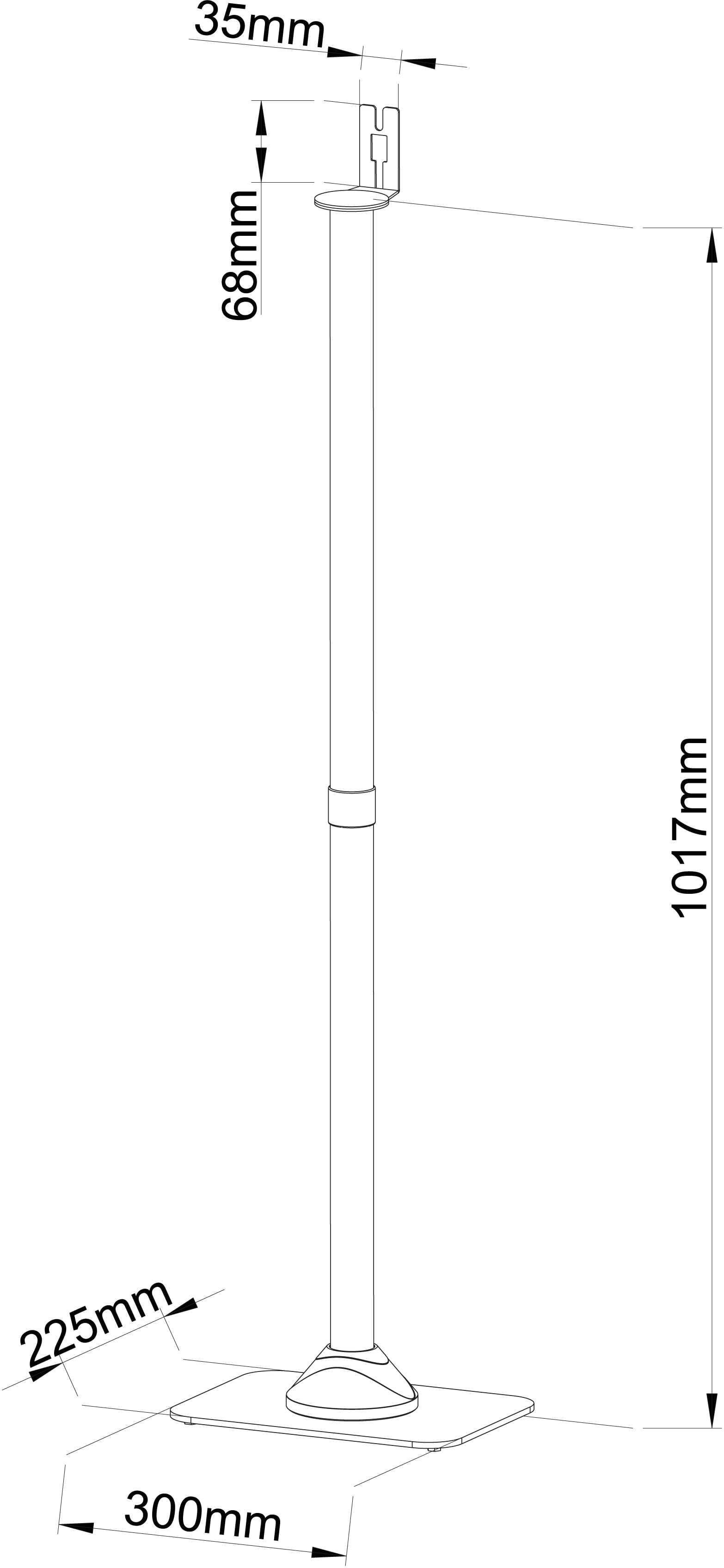 Supporto da Pavimento per Diffusore Audio Sonos Play 1 nero - Techly NP ICA-SP SSFL01