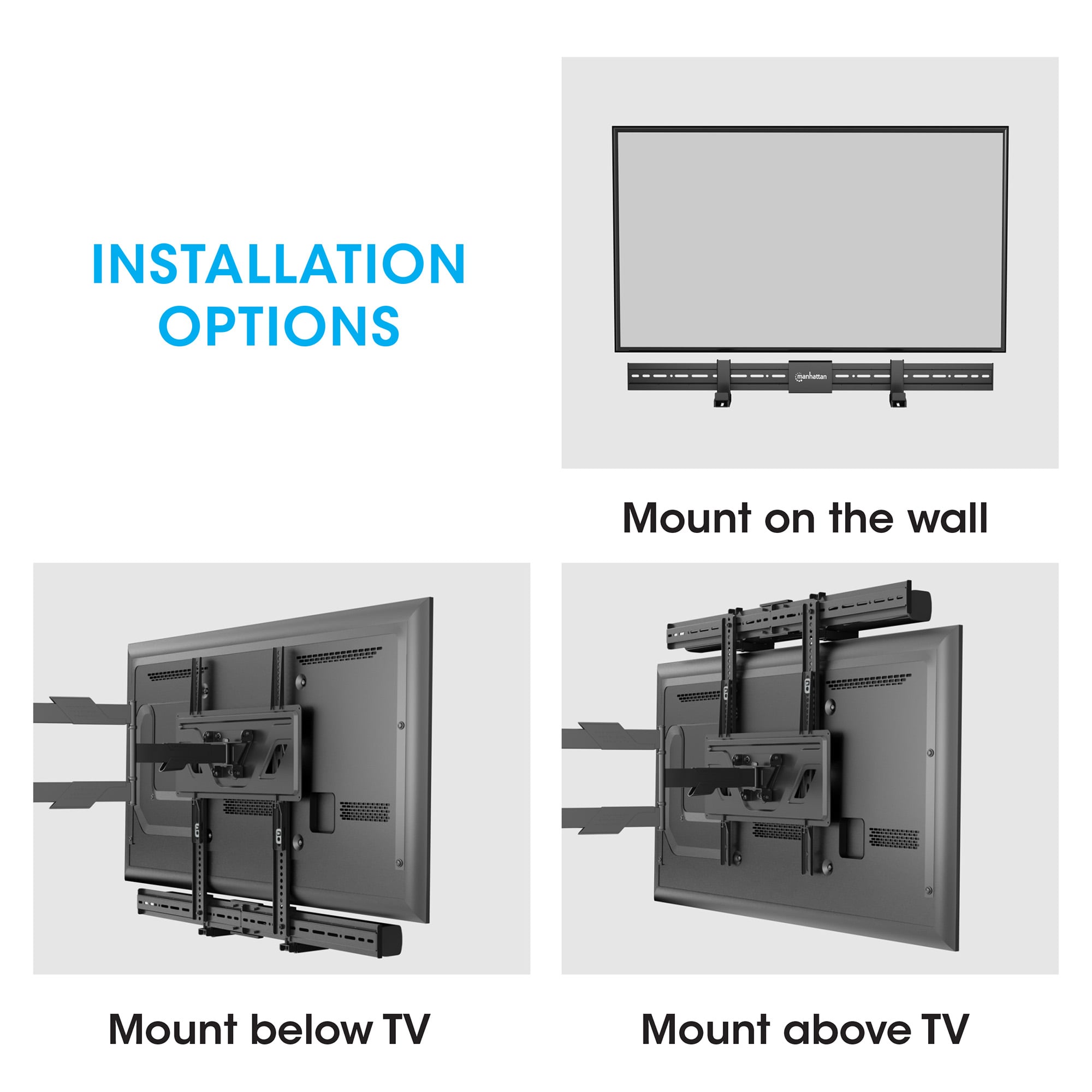 Supporto Universale per Soundbar da Muro Max VESA 800x400 - Manhattan ICA-SP-SB05