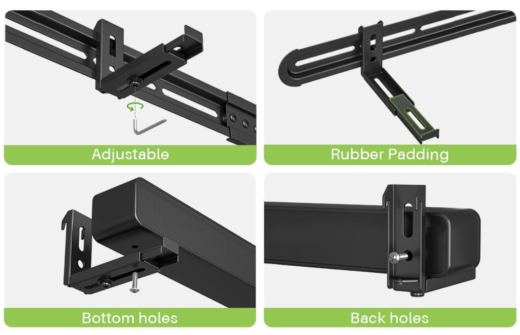 Supporto Universale per Soundbar da Muro o Staffa Max VESA 600x400 - Techly ICA-SP-SB06
