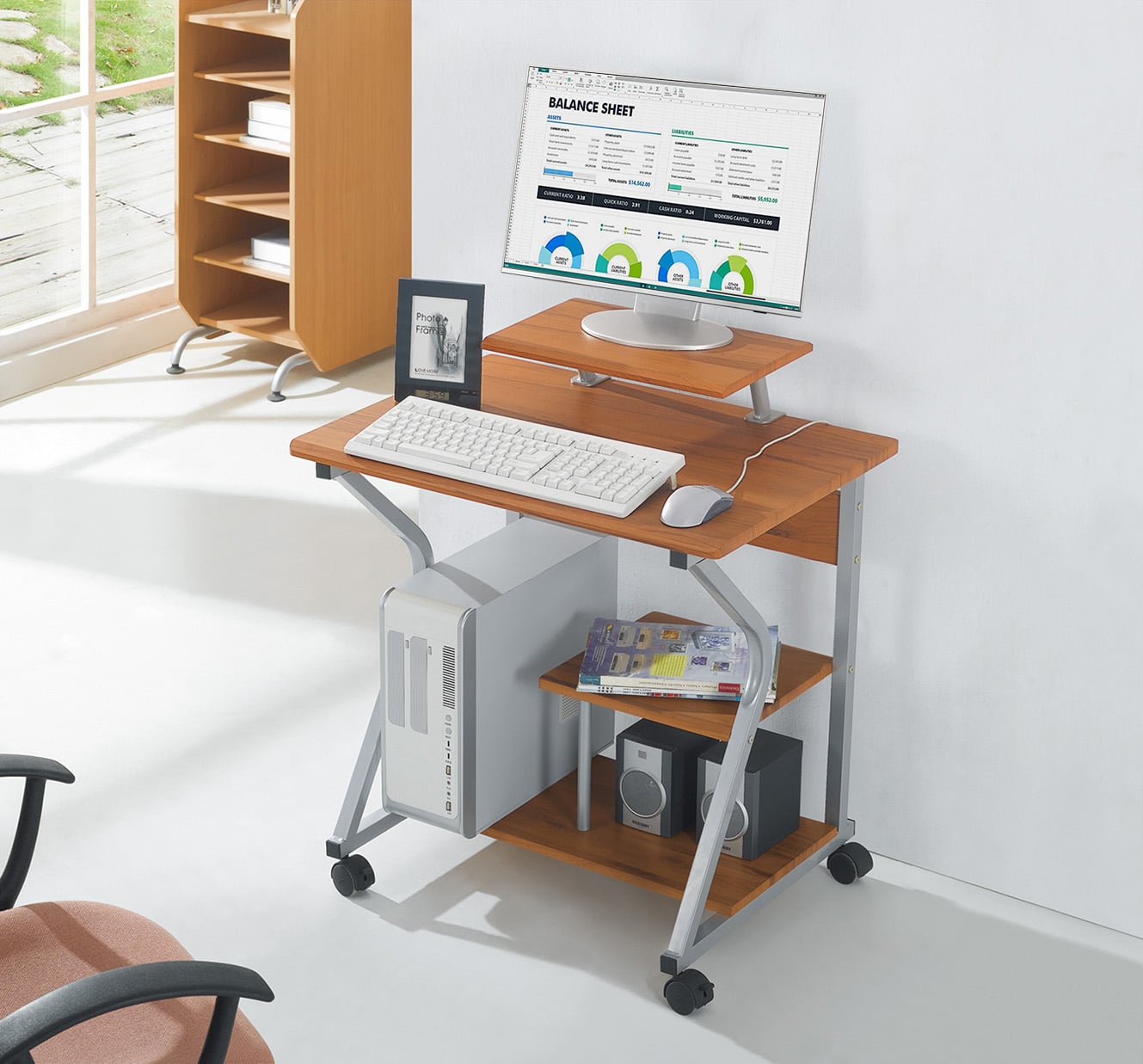 Scrivania per Computer Compact - Techly ICA-TB 218