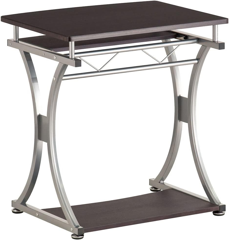 Scrivania per PC Compatta con Cassetto Estraibile, Nero Grafite - Techly ICA-TB 328BK