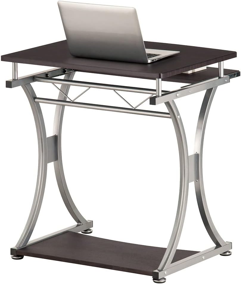 Scrivania per PC Compatta con Cassetto Estraibile, Nero Grafite - Techly ICA-TB 328BK