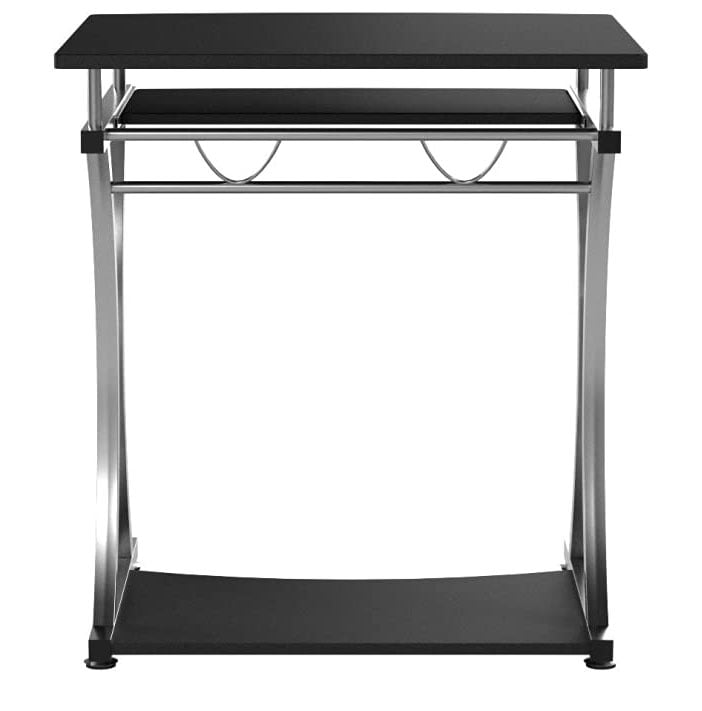 Scrivania per PC Compatta con Cassetto Estraibile, Nero Grafite - Techly ICA-TB 328BK
