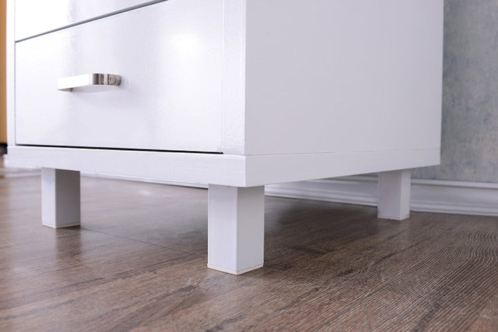 Scrivania per Computer con Tre Cassetti Bianco opaco effetto legno - Techly ICA-TB 3533W