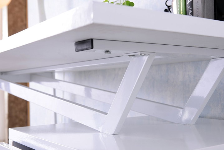 Scrivania per Computer con Tre Cassetti Bianco opaco effetto legno - Techly ICA-TB 3533W