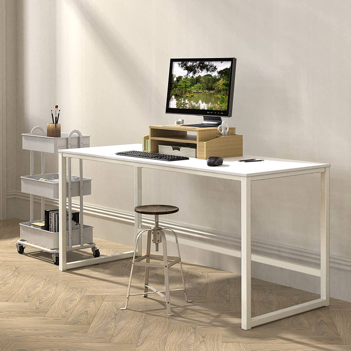 Scrivania per computer design moderno, area 1200x600 mm, colore bianco - Techly ICA-TB 3545W