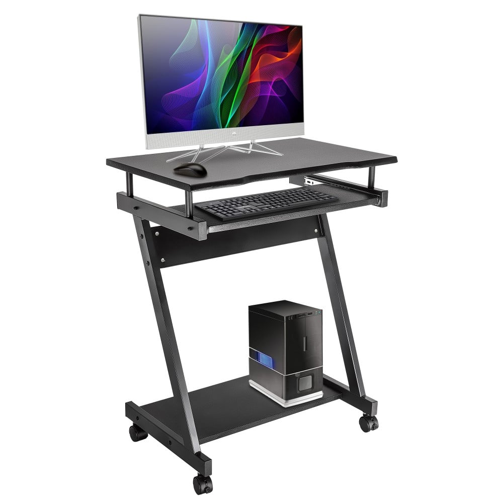 Scrivania Compatta per Computer con Ripiano Estraibile per Tastiera - Techly ICA-TB 935B