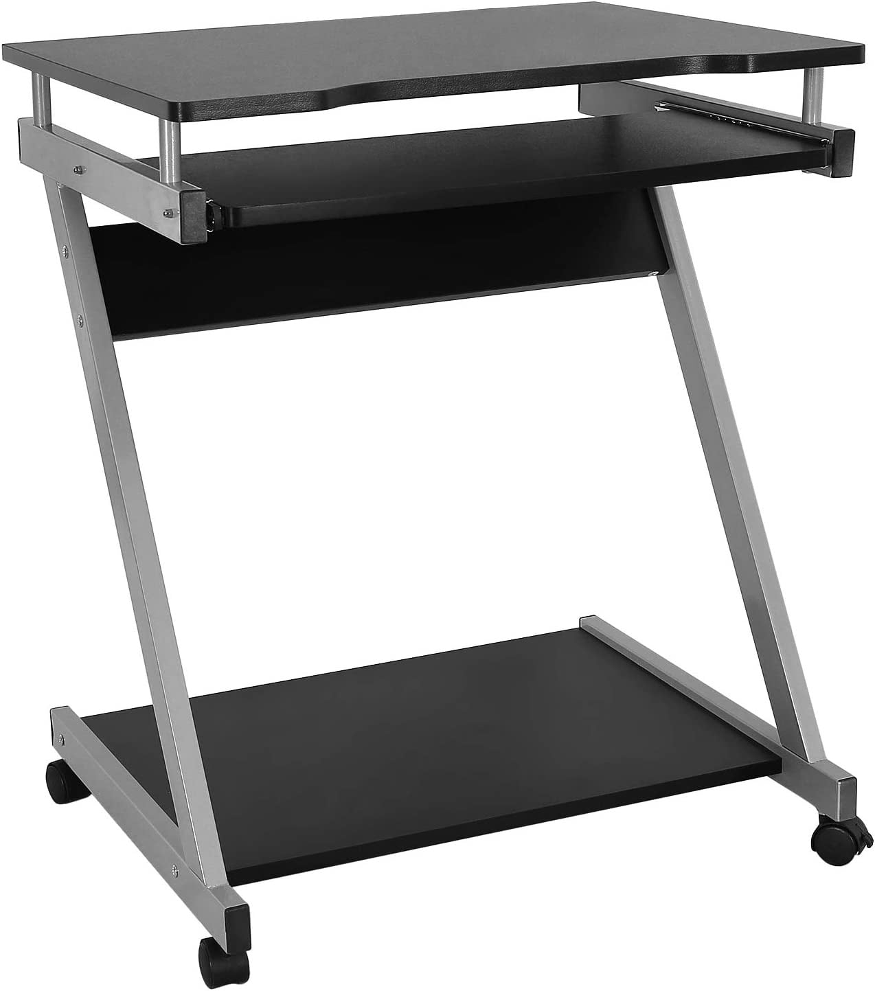 Scrivania Compatta per Computer con Ripiano Estraibile per Tastiera - Techly ICA-TB 935B