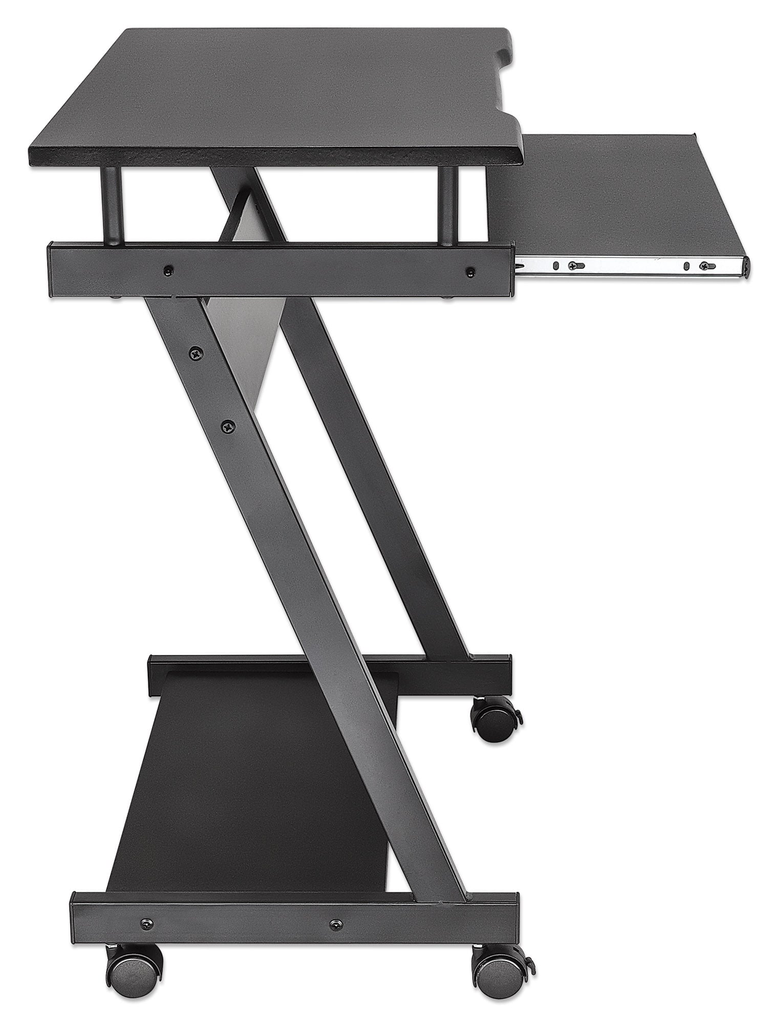 Scrivania Compatta per Computer con Ripiano Estraibile per Tastiera - Techly ICA-TB 935B