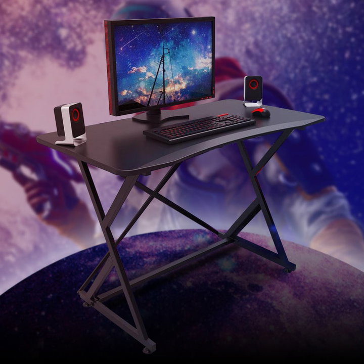 Scrivania gaming ergonomica 110 cm nero - Techly ICA-TB ESG01