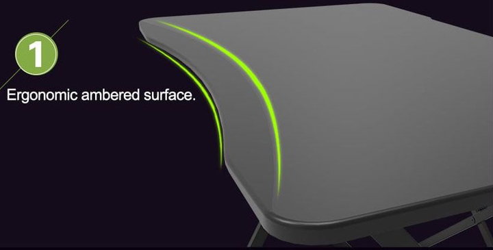 Scrivania gaming ergonomica 110 cm nero - Techly ICA-TB ESG01
