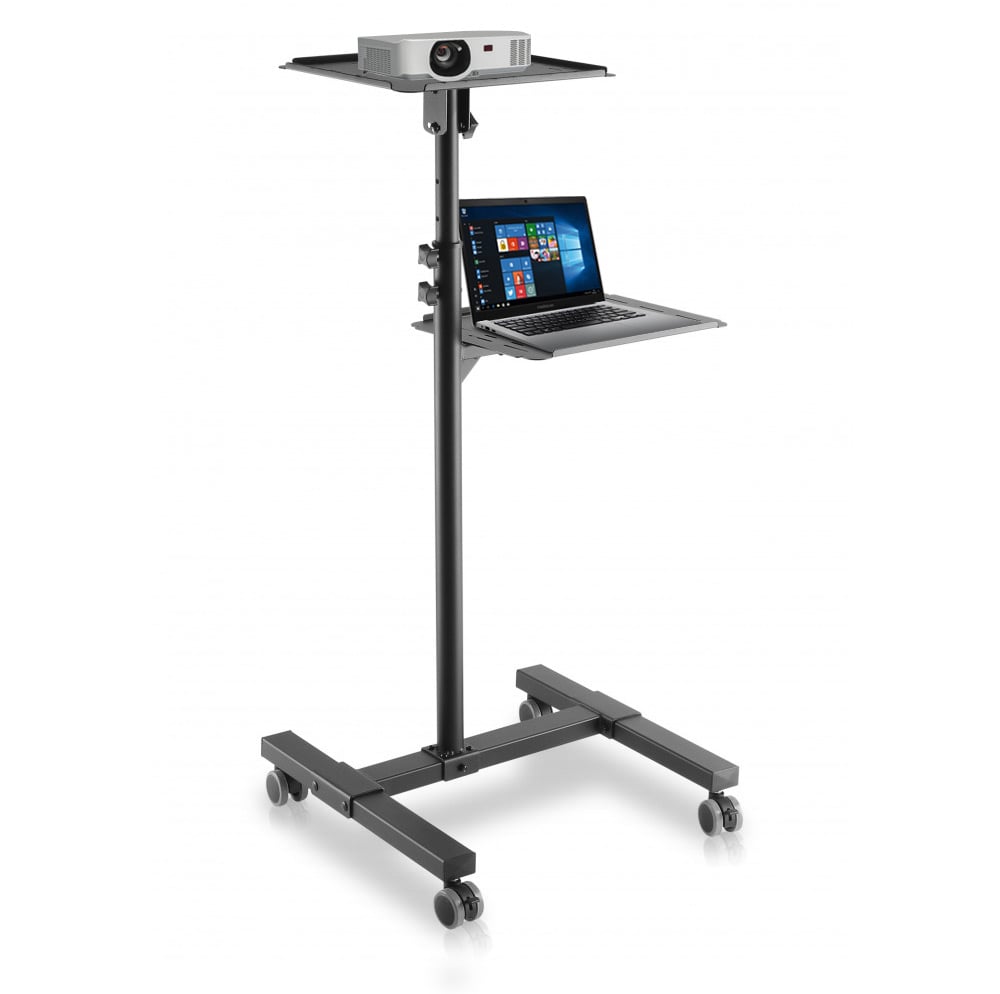 Carrello per Proiettore Notebook Regolabile con Mensola - Techly ICA-TB TPM-10