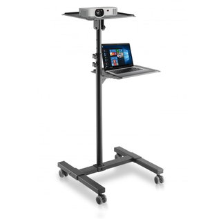 Trolley for Notebook Projector Adjustable with Shelf - Techly ICA-TB TPM- 10