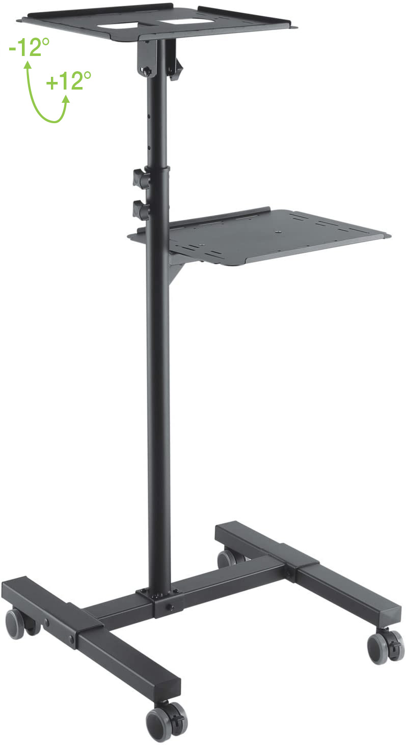 Carrello per Proiettore Notebook Regolabile con Mensola - Techly ICA-TB TPM-10