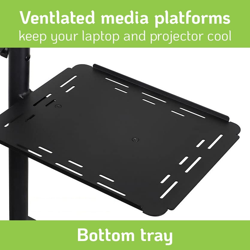 Carrello per Proiettore Notebook Regolabile con Mensola - Techly ICA-TB TPM-10