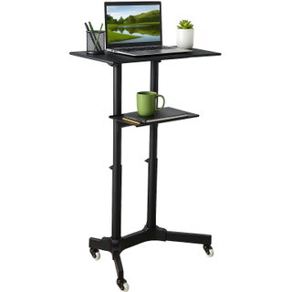 Workstation Laptop support with Adjustable Height Shelf - Techly ICA-TB TPM- 1 BK