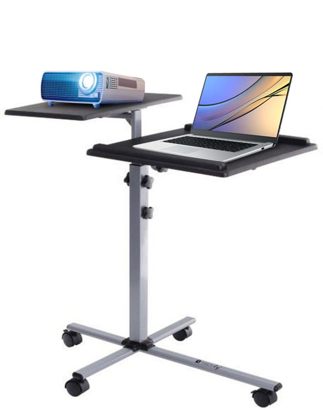 Carrello per Proiettore e Notebook a Due Ripiani Regolabile in Altezza - Techly ICA-TB TPM-2