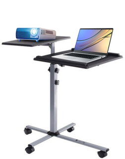 Trolley for Projector and Notebook with Two shelves Adjustable in Height - Techly ICA-TB TPM- 2