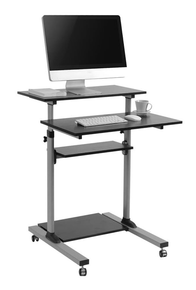 Postazione di Lavoro Carrello PC Laptop con Mensole Altezza Regolabile - Techly ICA-TB TPM-3