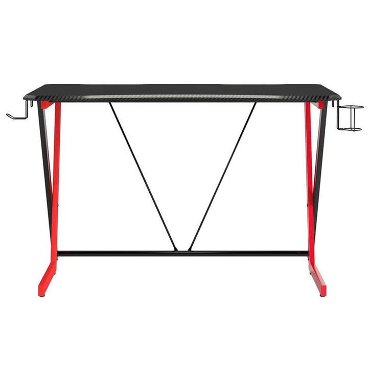 Scrivania Gaming Ergonomica con Porta Bicchiere e Cuffie - Techly ICA-TB-G003