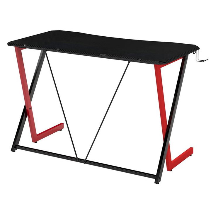 Scrivania Gaming Ergonomica con Porta Bicchiere e Cuffie - Techly ICA-TB-G003