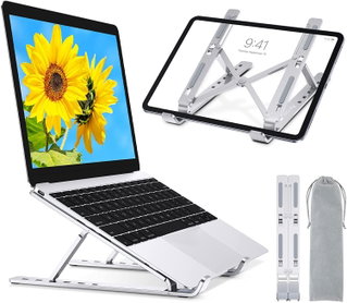 Aluminum Folding Support for Notebook Tablets and Smartphones from 10 ' to 16 ' - Techly ICA-TBL 134 TY