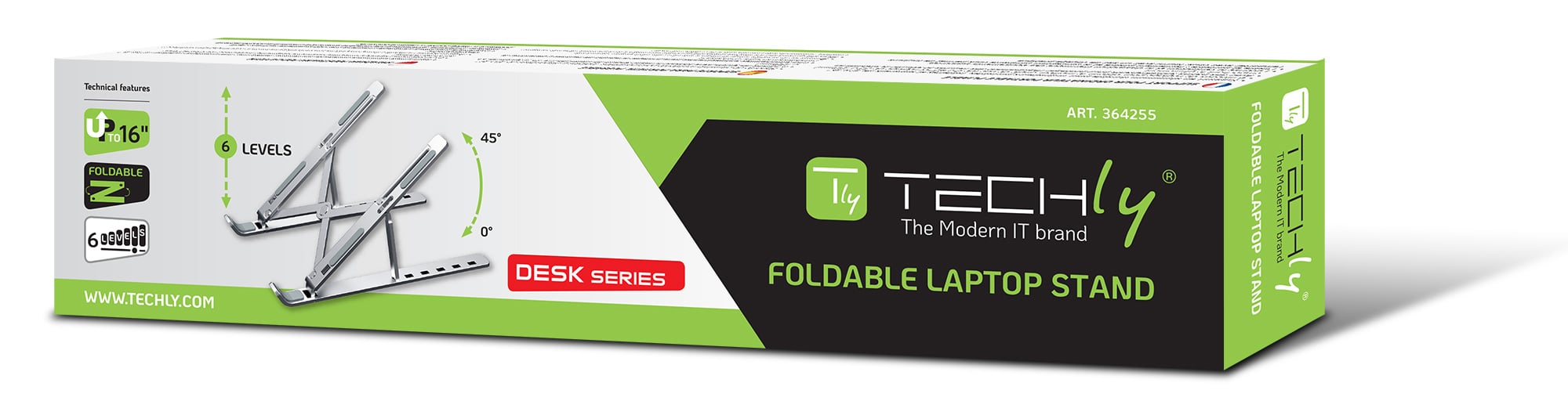 Supporto Pieghevole in Alluminio per Notebook Tablet e Smartphone da 10'' a 16'' - Techly ICA-TBL 134TY