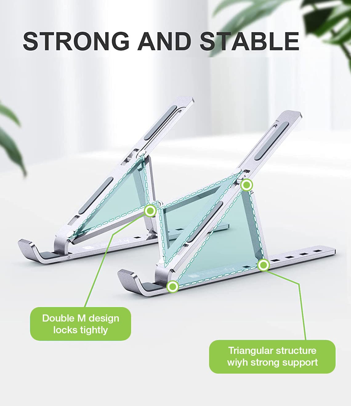 Supporto Pieghevole in Alluminio per Notebook Tablet e Smartphone da 10'' a 16'' - Techly ICA-TBL 134TY